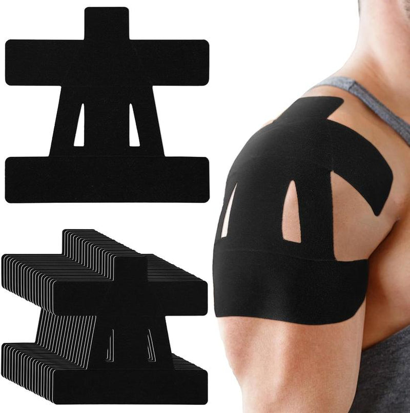 Precut Kinesiology Tape for Shoulder, 10 Pcs - Shouldersupport & Stability, Shoulder Pain Relief - Waterproof &Elastic, Breathable Hypoallergenic Latex-Free Tape, Blueelastic Bandage Rugby Taping Knee Patches Waterproofelastic Kinesiology